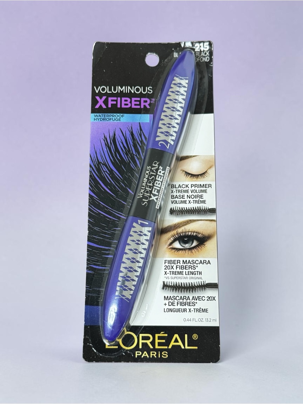L'Oreal Voluminous X Fiber Mascara 215 Blackest Black Waterproof VHTF Retired